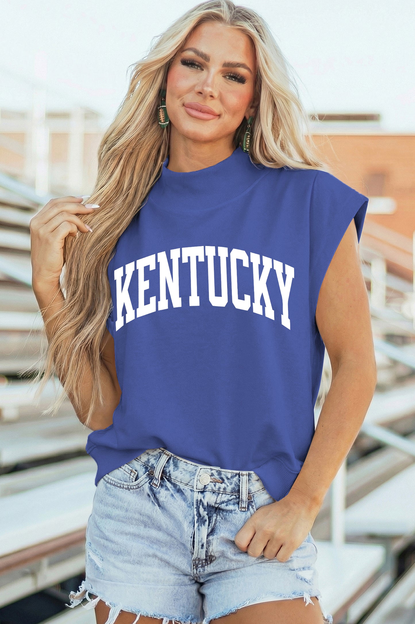 KENTUCKY Graphic Tee Women Sleeveless Summer Top