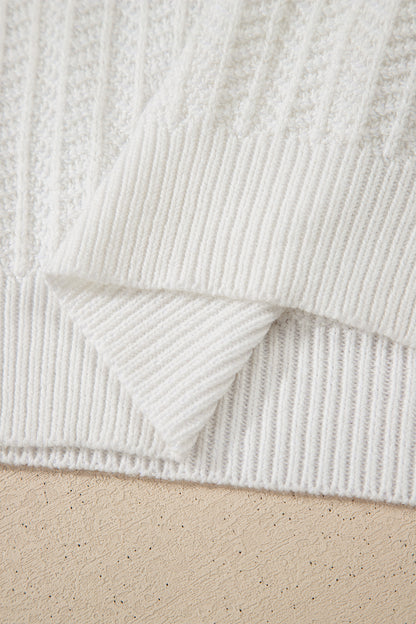 Lets Play Textured Knit Rugby Pattern Sweater Vest Game Day