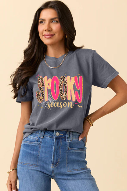 Spooky Season Halloween Graphic Short Sleeve Tee