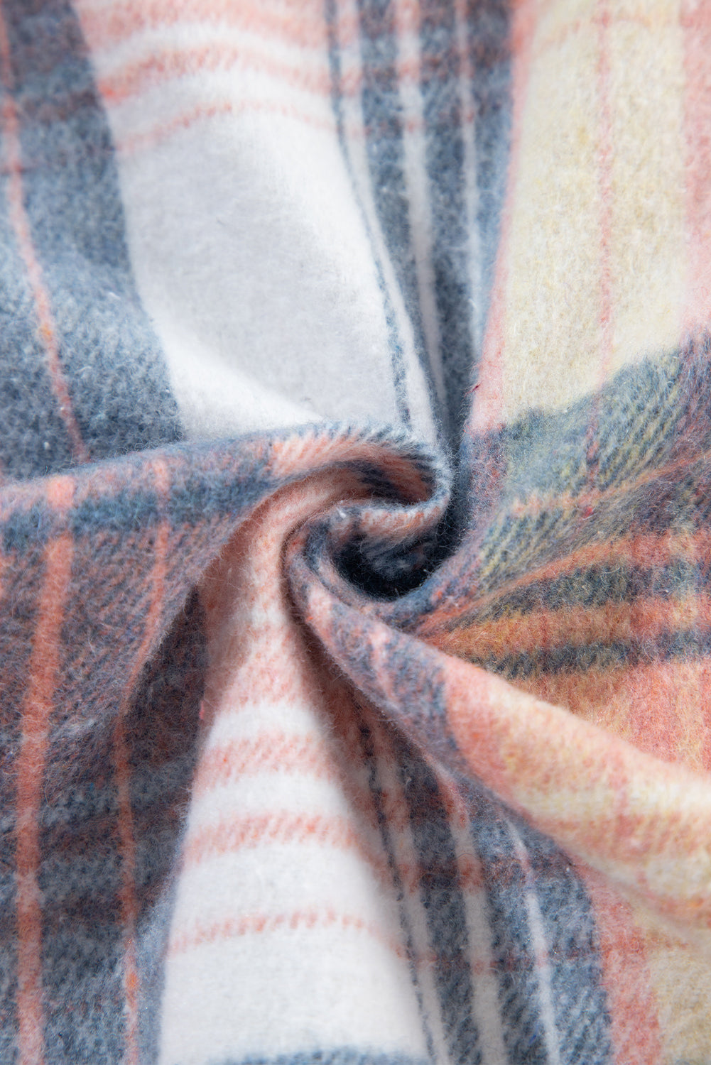 Light Pink Plaid Corduroy Patchwork Pocket Shacket