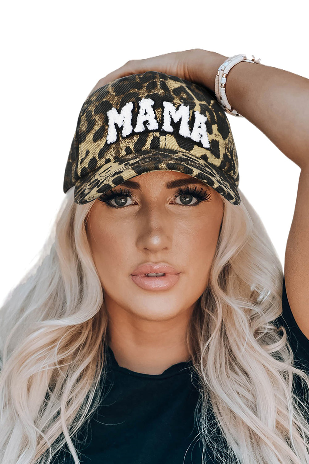 MAMA Leopard Embroidered Baseball Cap for Women