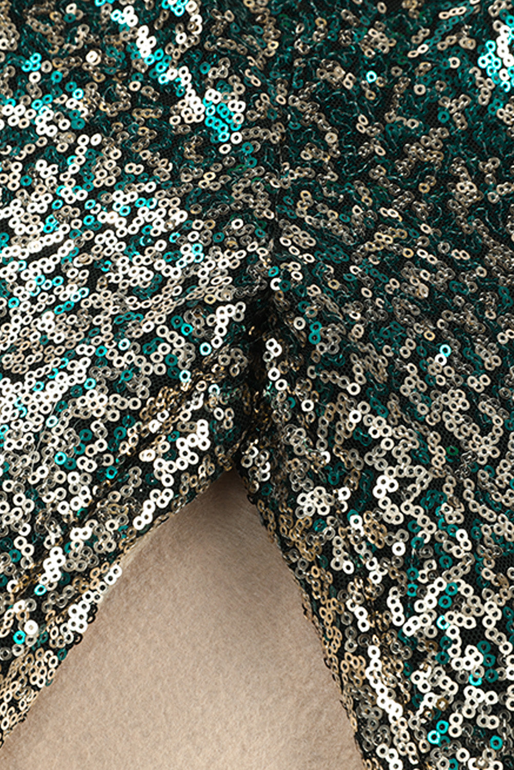 Mardi Gras Green Ombre Sequin Flare Pants