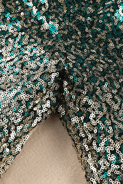 Mardi Gras Green Ombre Sequin Flare Pants
