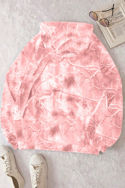 Woodland Camo Oversized Hoodie Pullover for Women