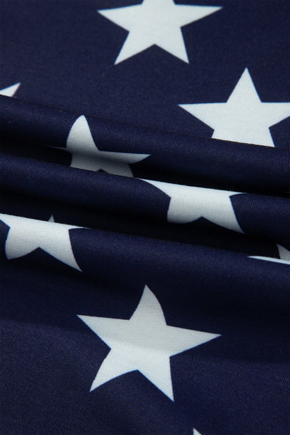 4th of July American Flag Oversized Quarter Zip Sweatshirt