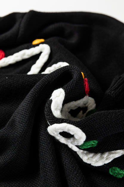 Merry Christmas Dolman Sleeve Sweater with Colorful Dots