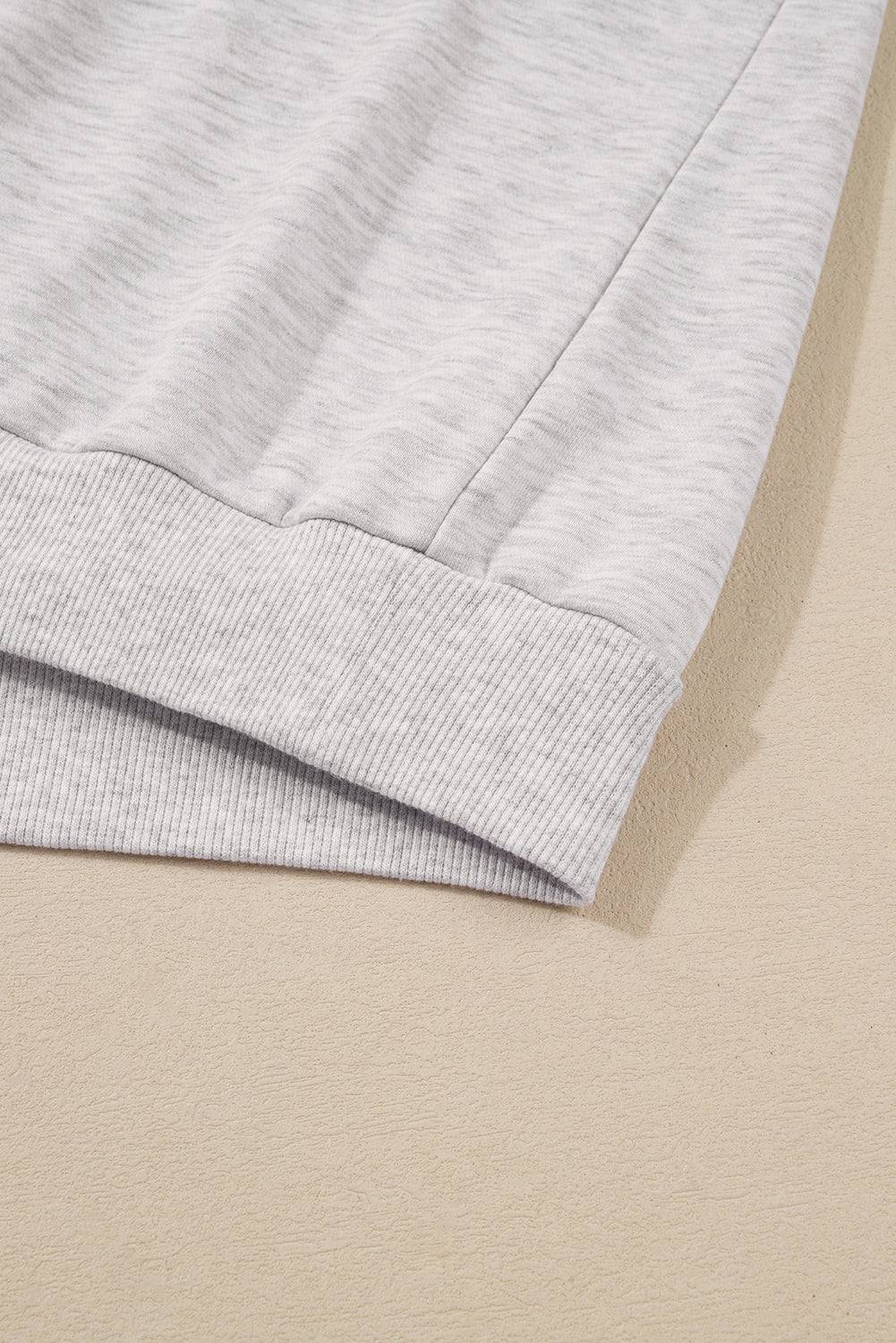 Light Grey Polo Collar Pullover & Drawstring Sweatpants Set