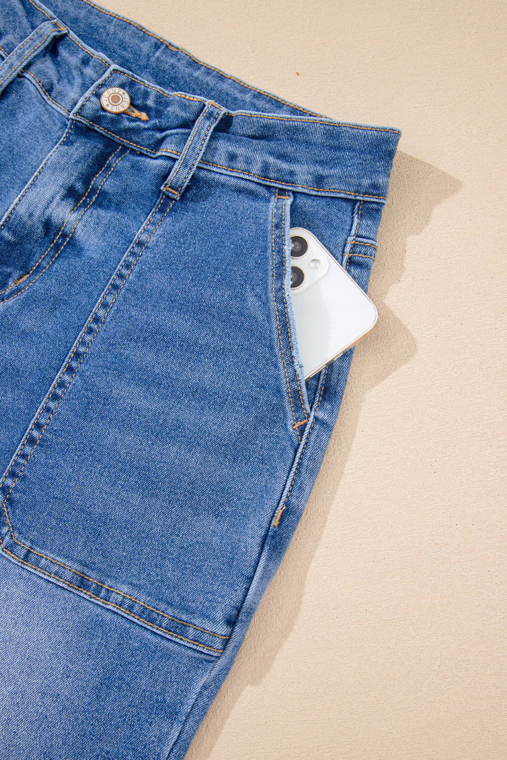 Breen Cropped High Rise Wide Leg Denim Pants