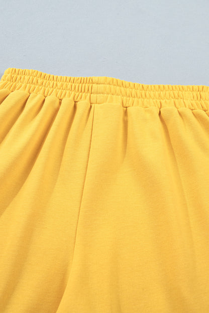 Polo Collar Lounge Set Loose Top and Shorts Outfit