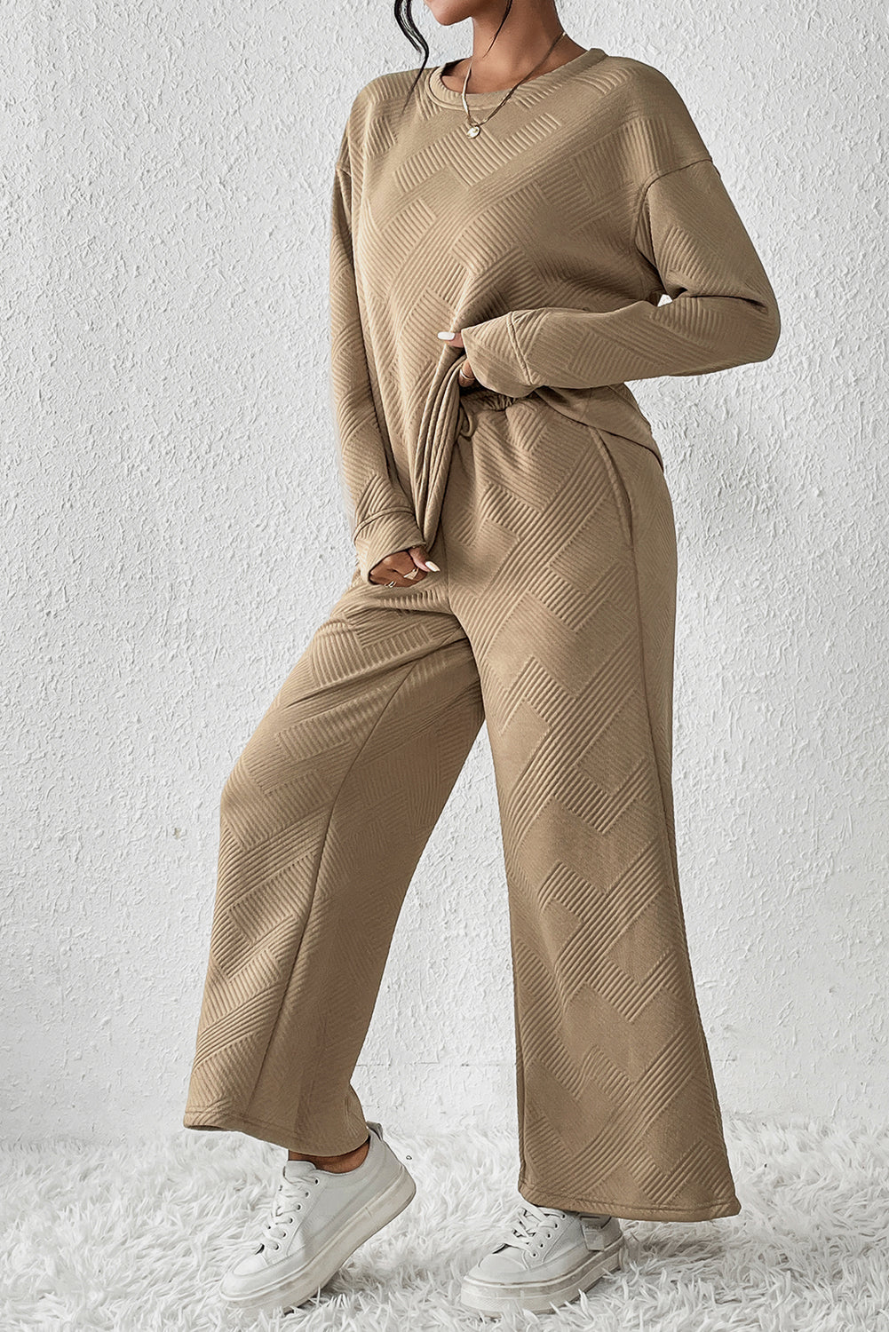 Dahlia Ultra Loose Textured 2pcs Slouchy Outfit
