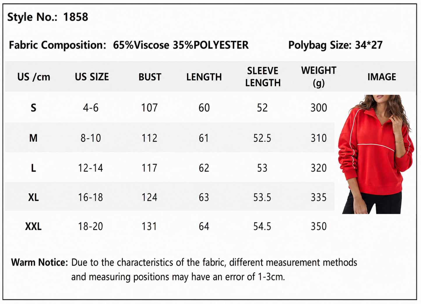 Quarter Zip Pullover Sweatshirt Contrast Piping Relaxed Fit