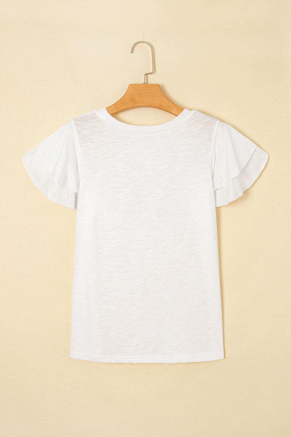 Dark Grey Ruffle Sleeve Casual Tee Boutique Summer Top