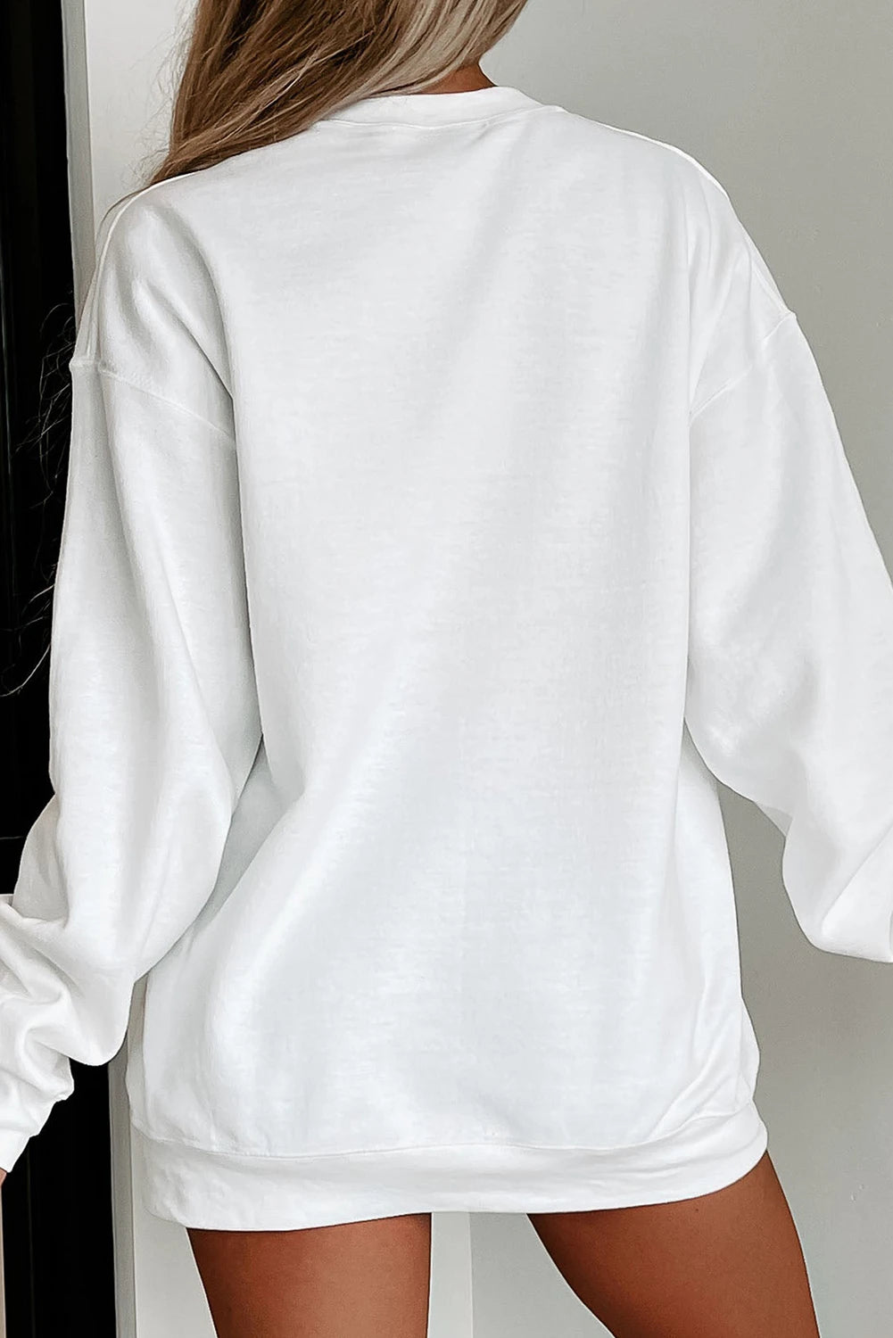 Valentine's Bowknot Graphic Drop Shoulder Baggy Sweatshirt