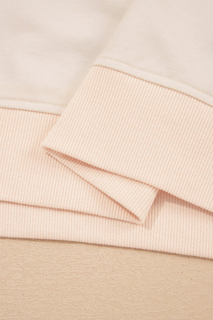 Polka Dot Oversized Long Sleeve Tee Split Hem