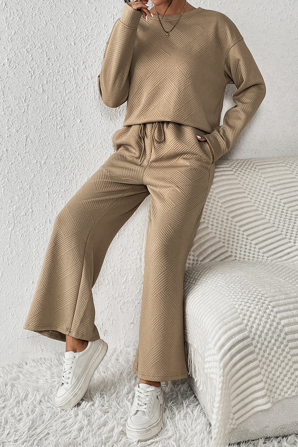 Dahlia Ultra Loose Textured 2pcs Slouchy Outfit