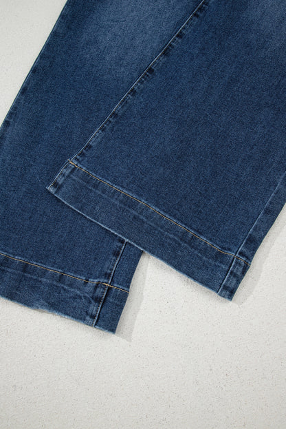 Breen Cropped High Rise Wide Leg Denim Pants