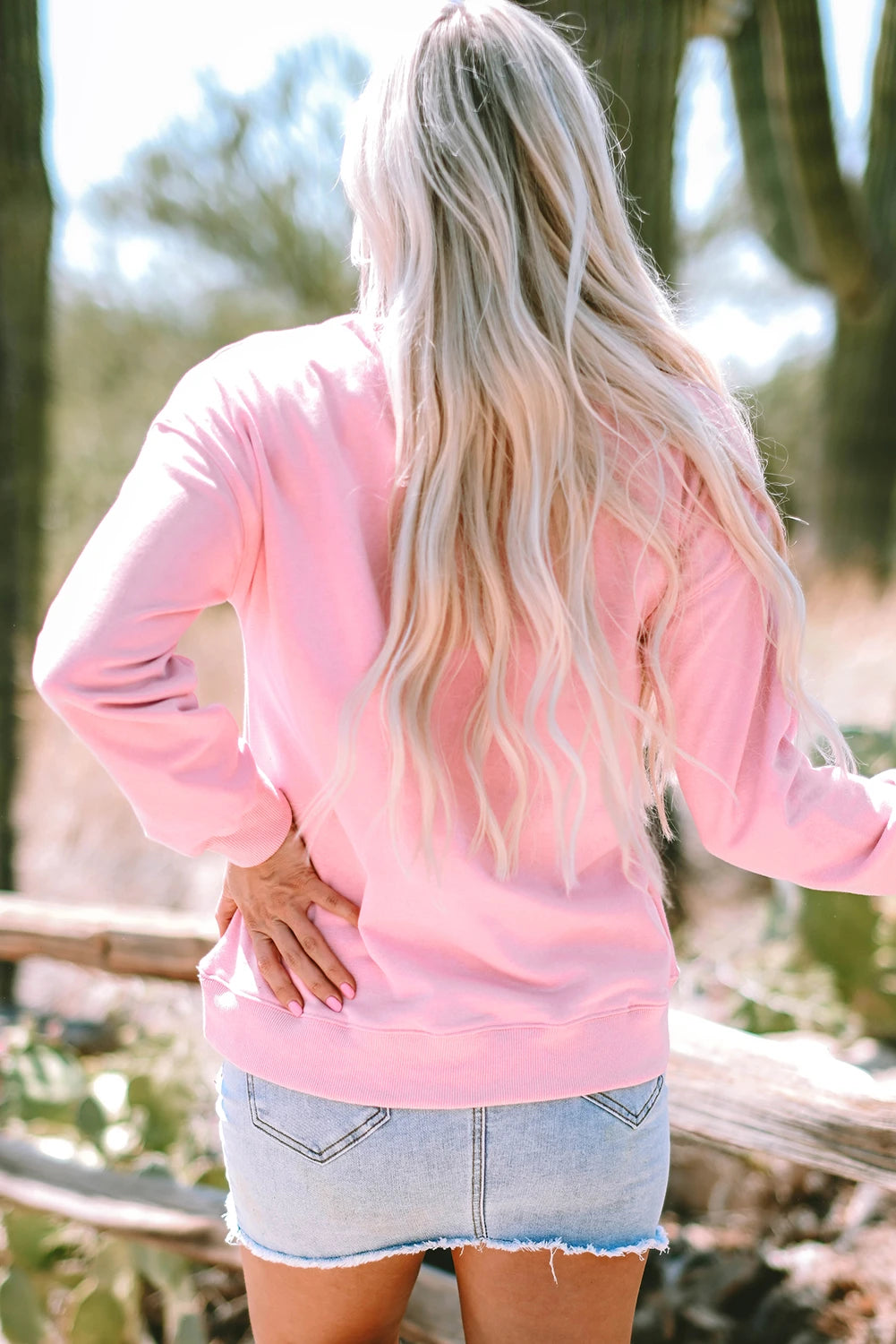 Valentine's Day Leopard Bowknot Printed Pullover Sweatshirt