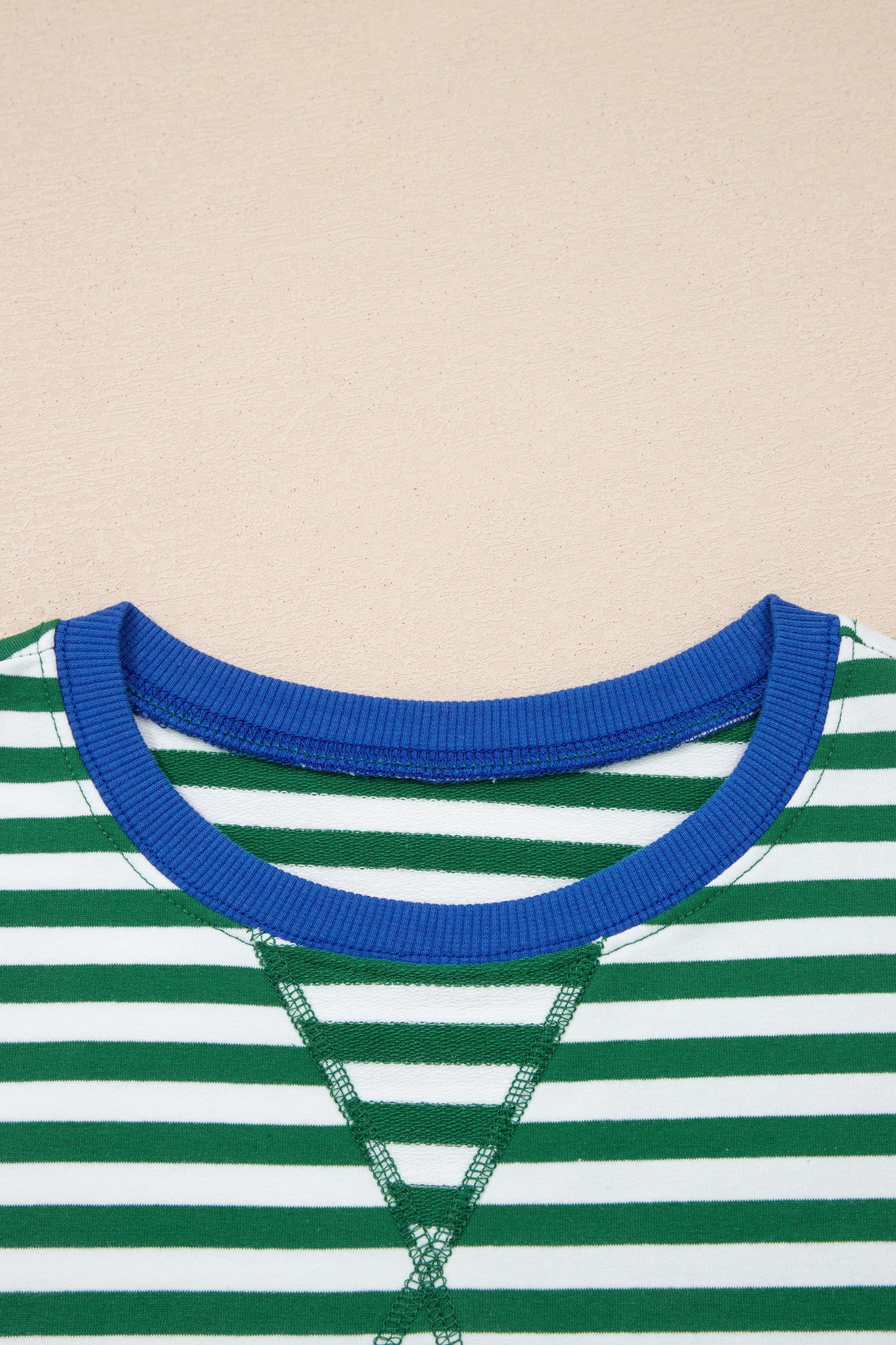 Striped Two Piece Lounge Set Womens Tee and Shorts