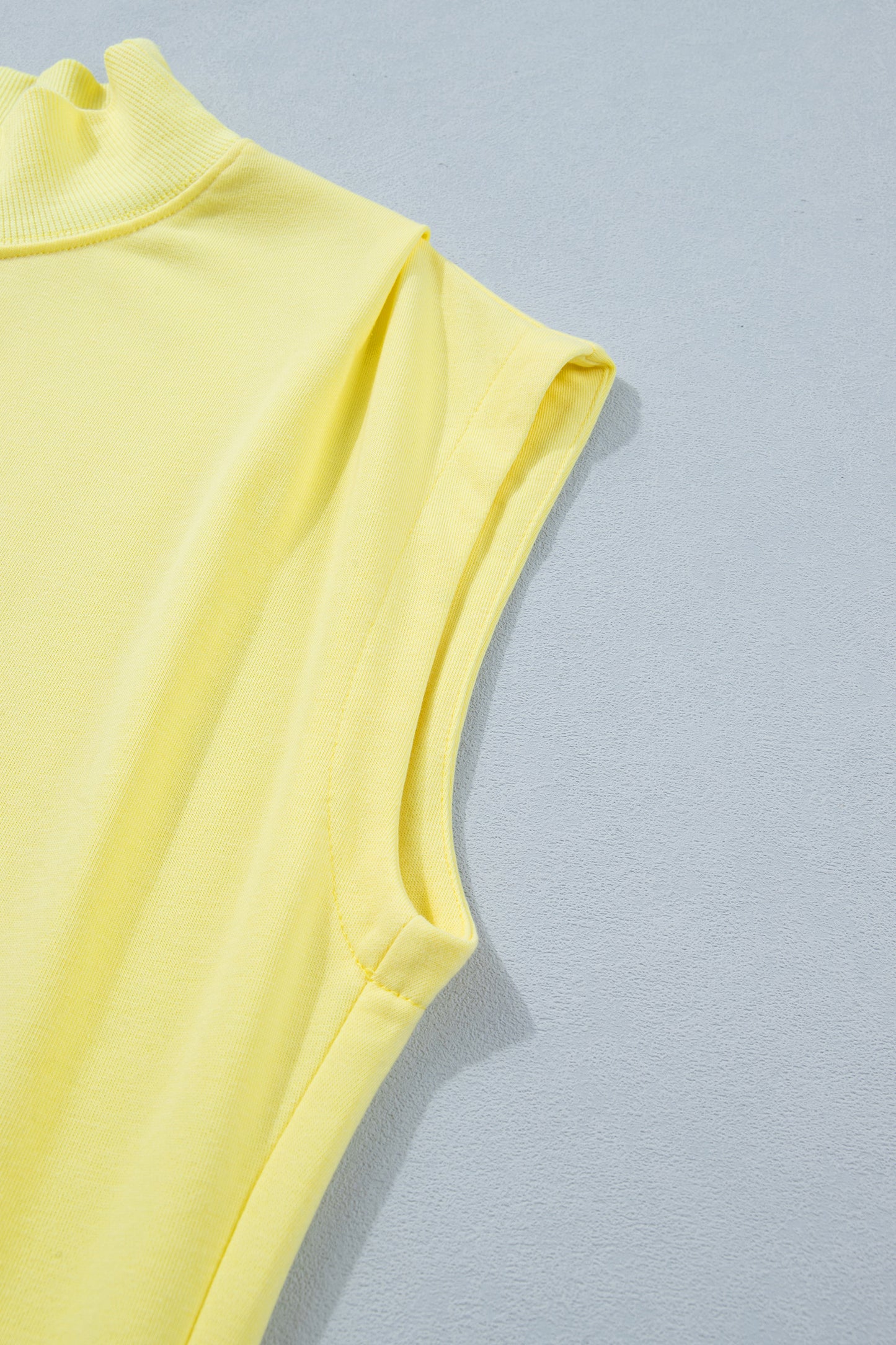 High Neck Cap Sleeve Loose Casual Top
