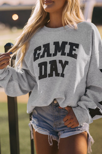 Game Day Graphic Rugby Football Season Sweatshirt