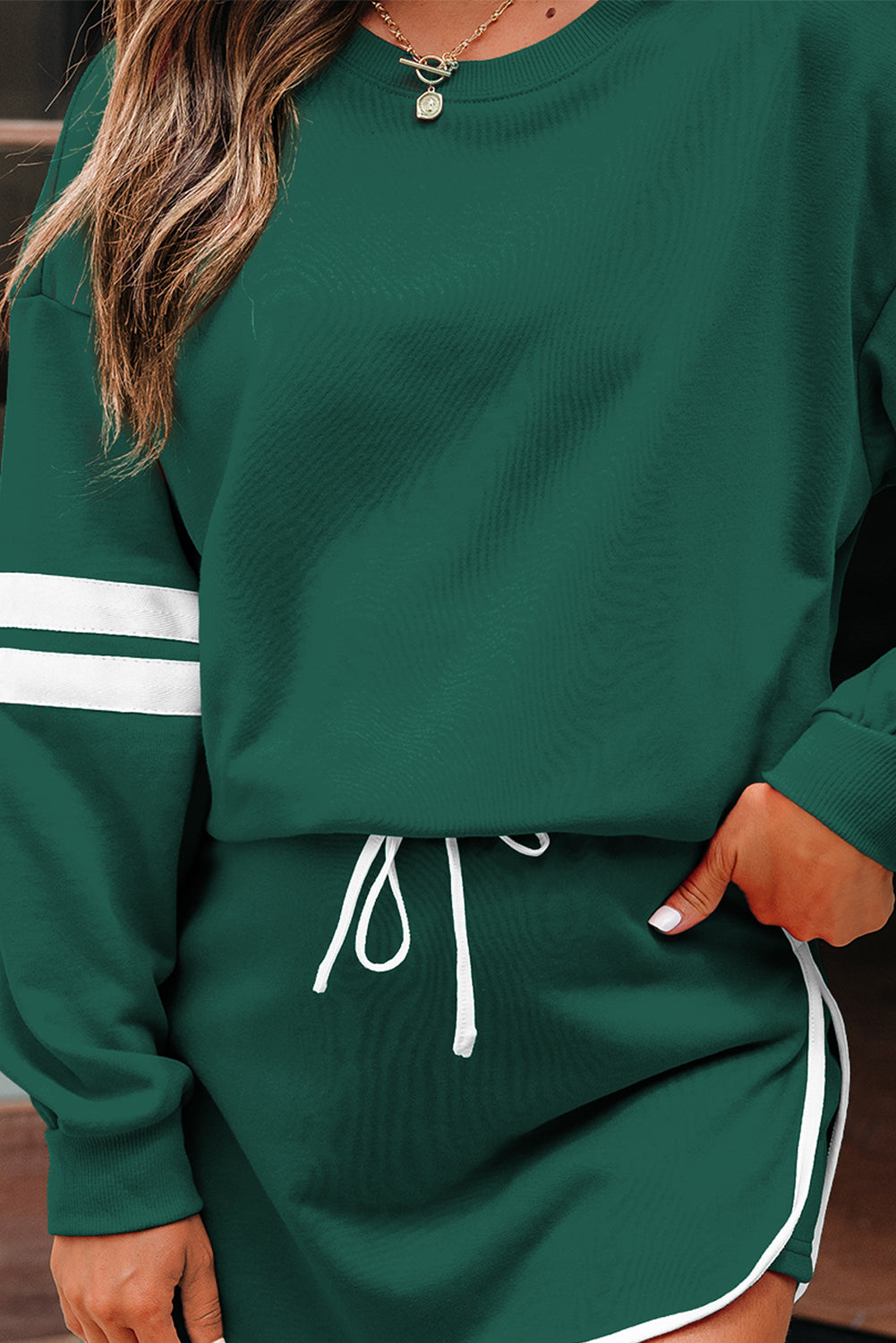 Orange Game Day Varsity Sweatshirt & Skort Set