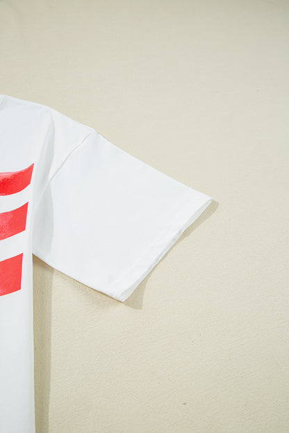Blue Flag Bow Graphic Tee Flag Day Independence