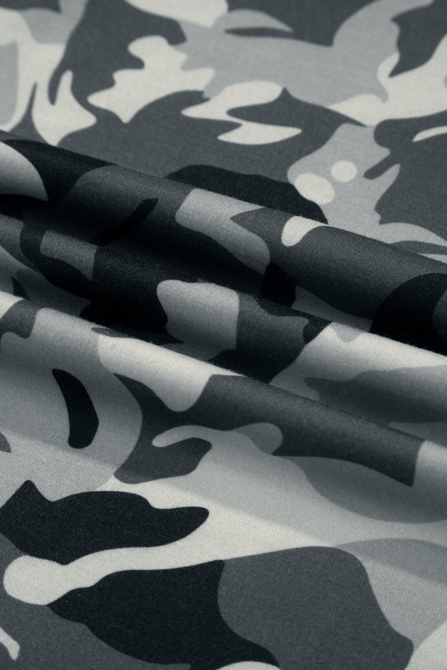 Green Western Camouflage Print Drawstring Casual Pants