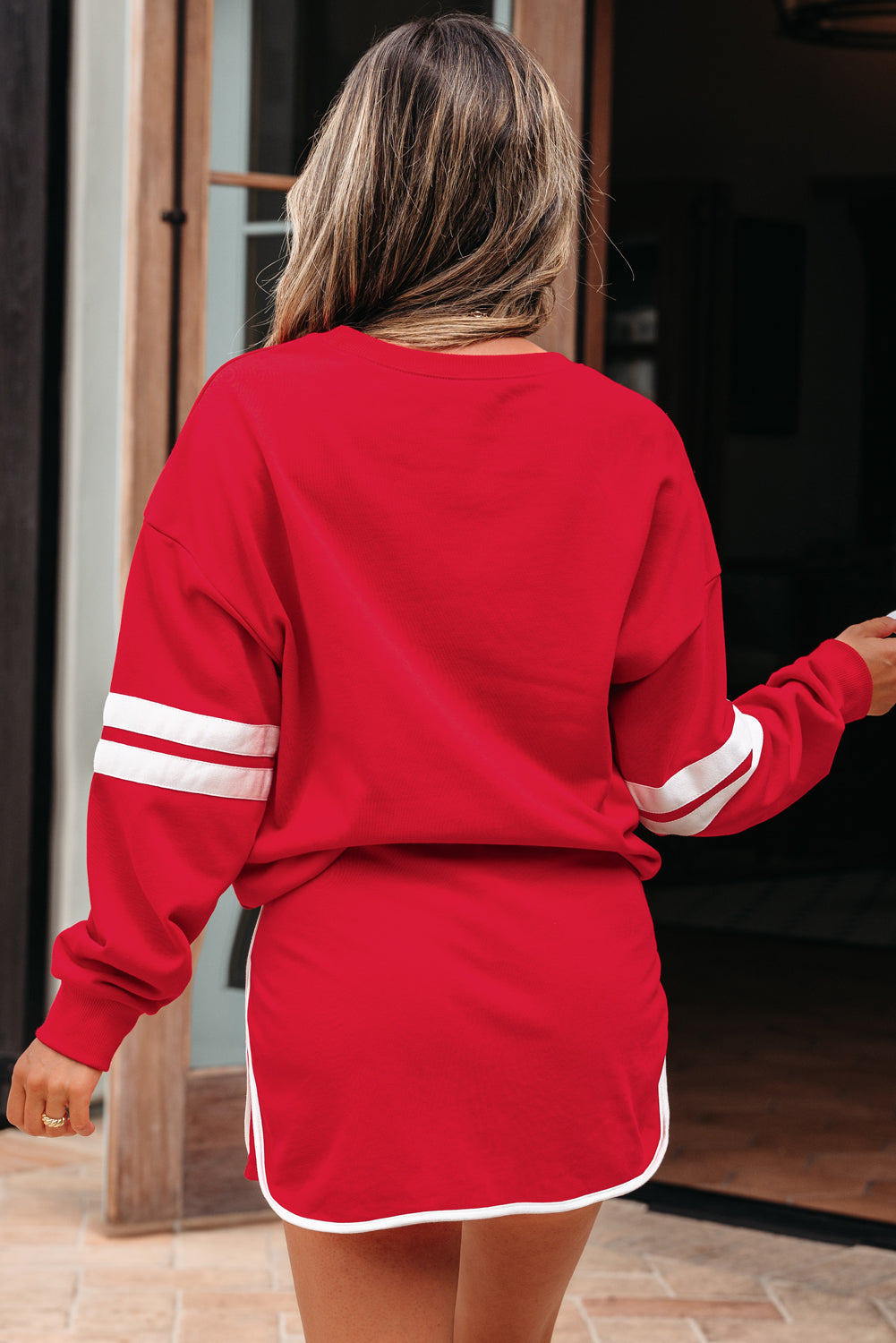 Orange Game Day Varsity Sweatshirt & Skort Set
