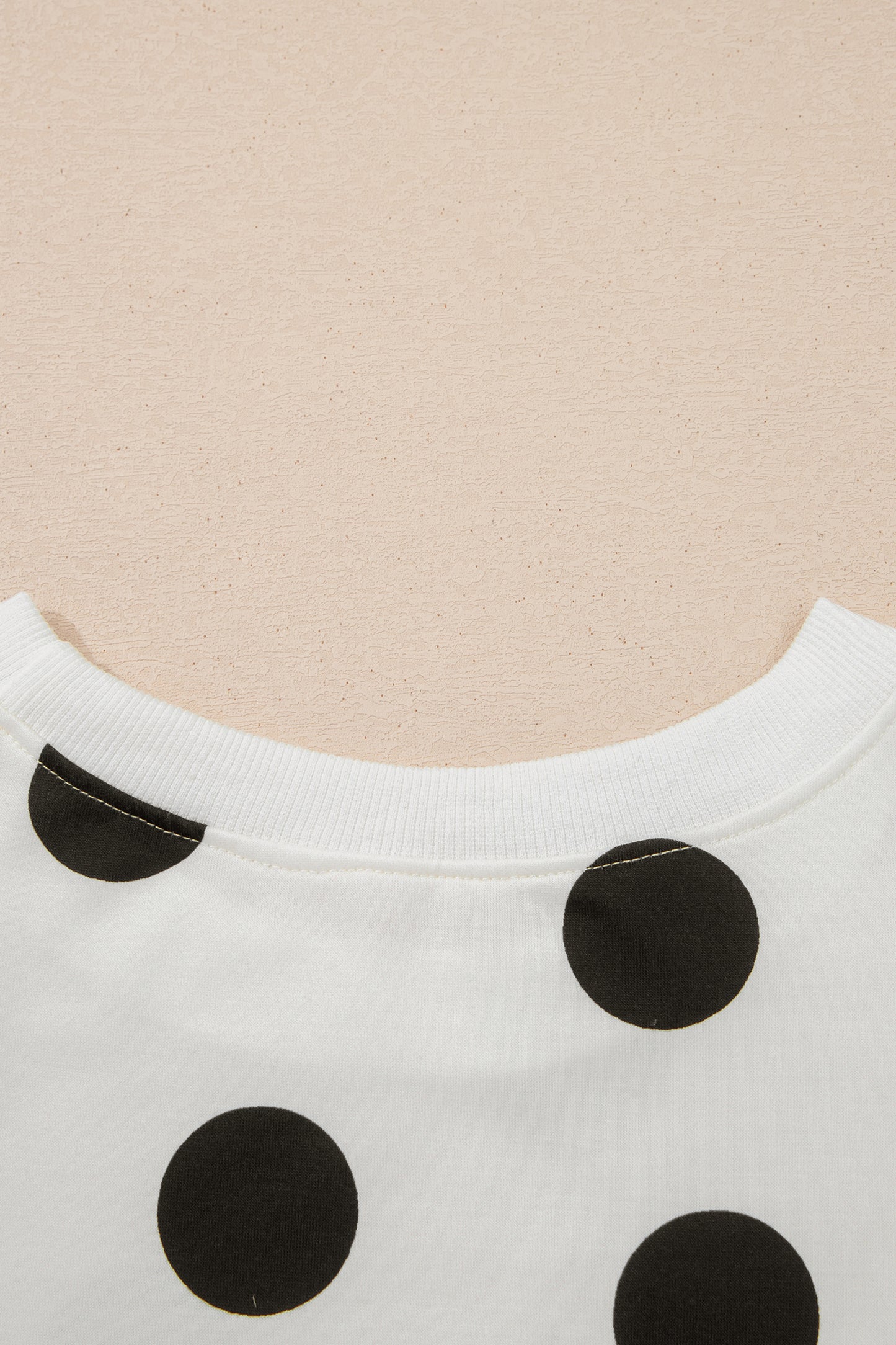 Pink Polka Dot Long Sleeve Tiered Mini Dress