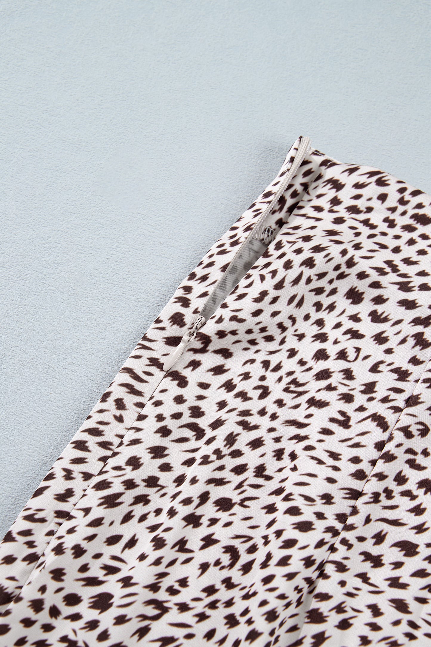 Cheetah Print Lace Trim Split Maxi Western Skirt