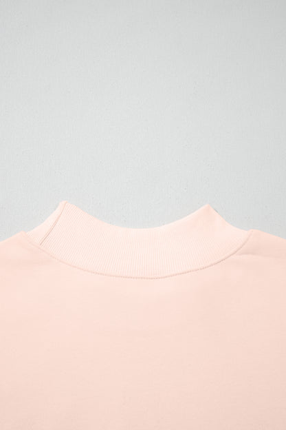 Oversized Mock Neck Sweatshirt Casual Loose Pullover