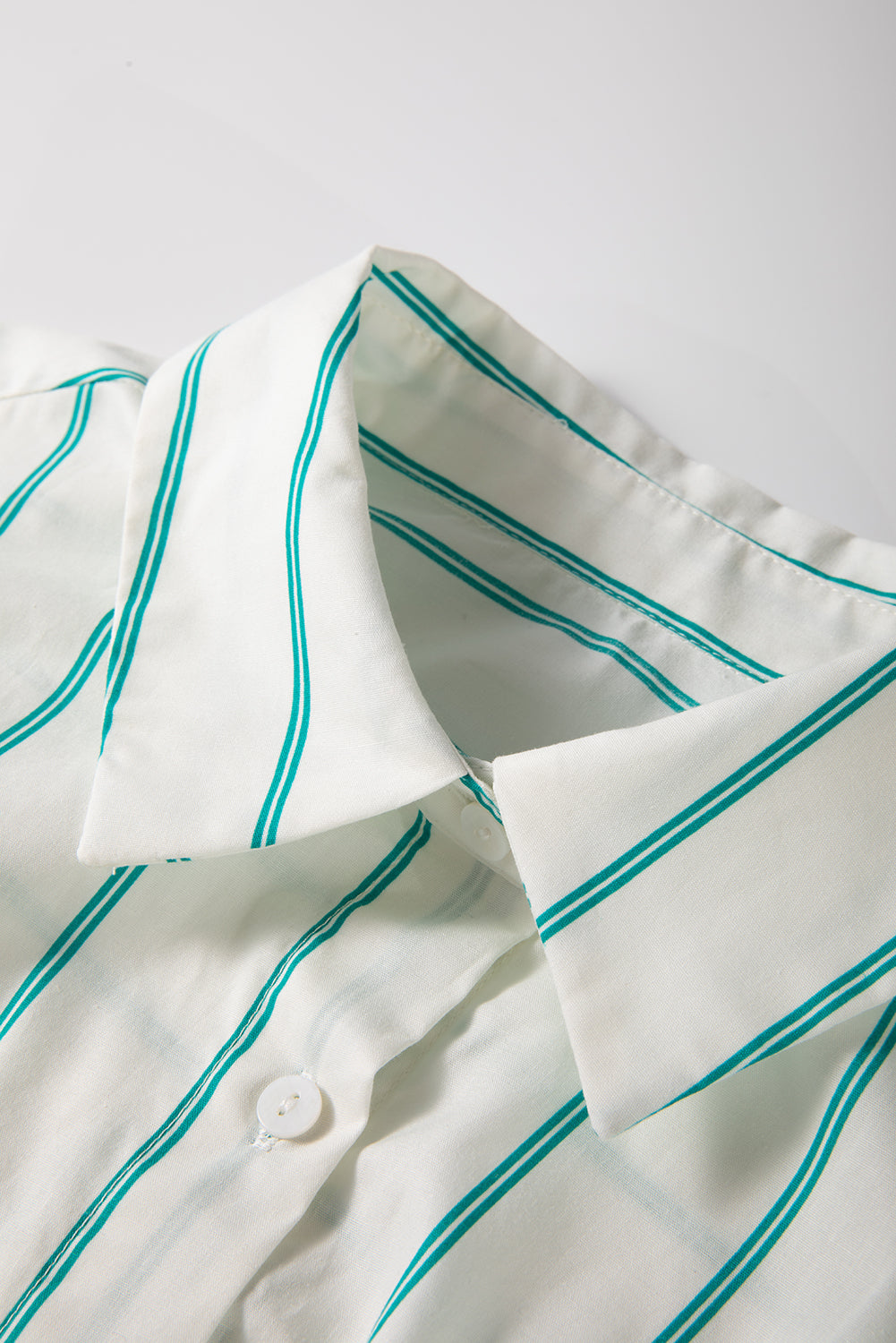 Mint Green St Patrick’s Striped Short Sleeve Shirt Dress