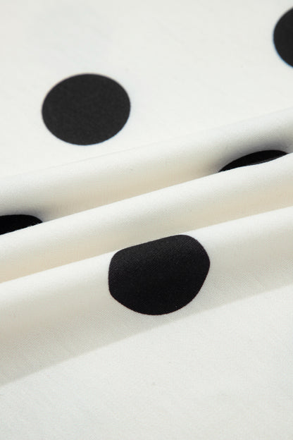 Polka Dot Tank Top Split Skort 2 Piece Lounge Set