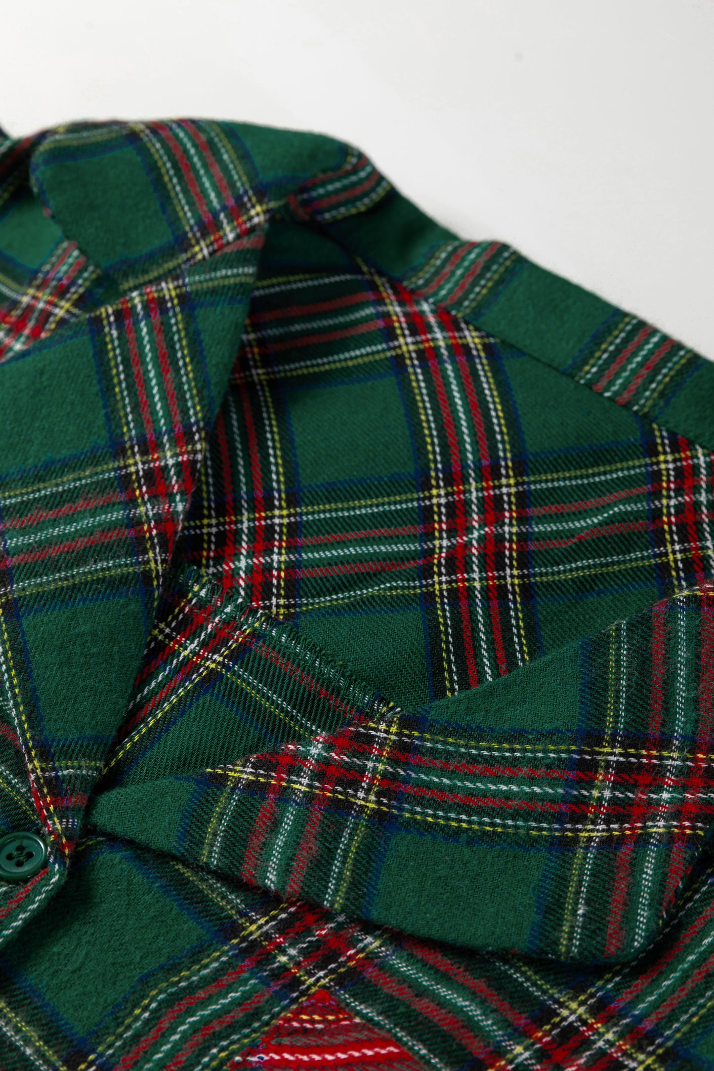 Plaid Pajama Set – Long Sleeve & Shorts