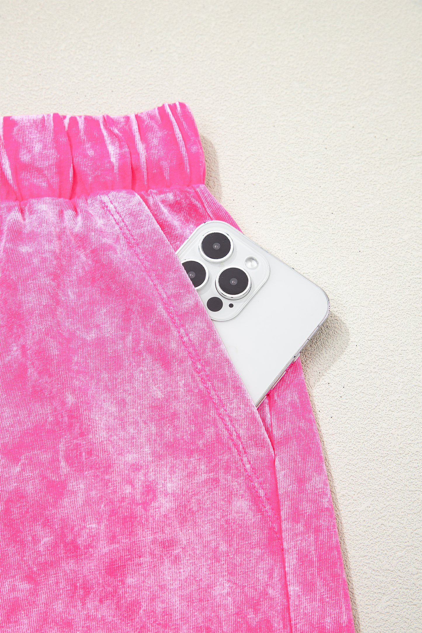 Mineral Wash Cotton Lounge Set Tee and Drawstring Shorts