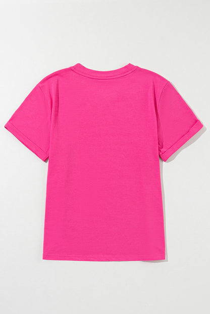 White Casual Crew Neck Short Sleeve Basic Tee