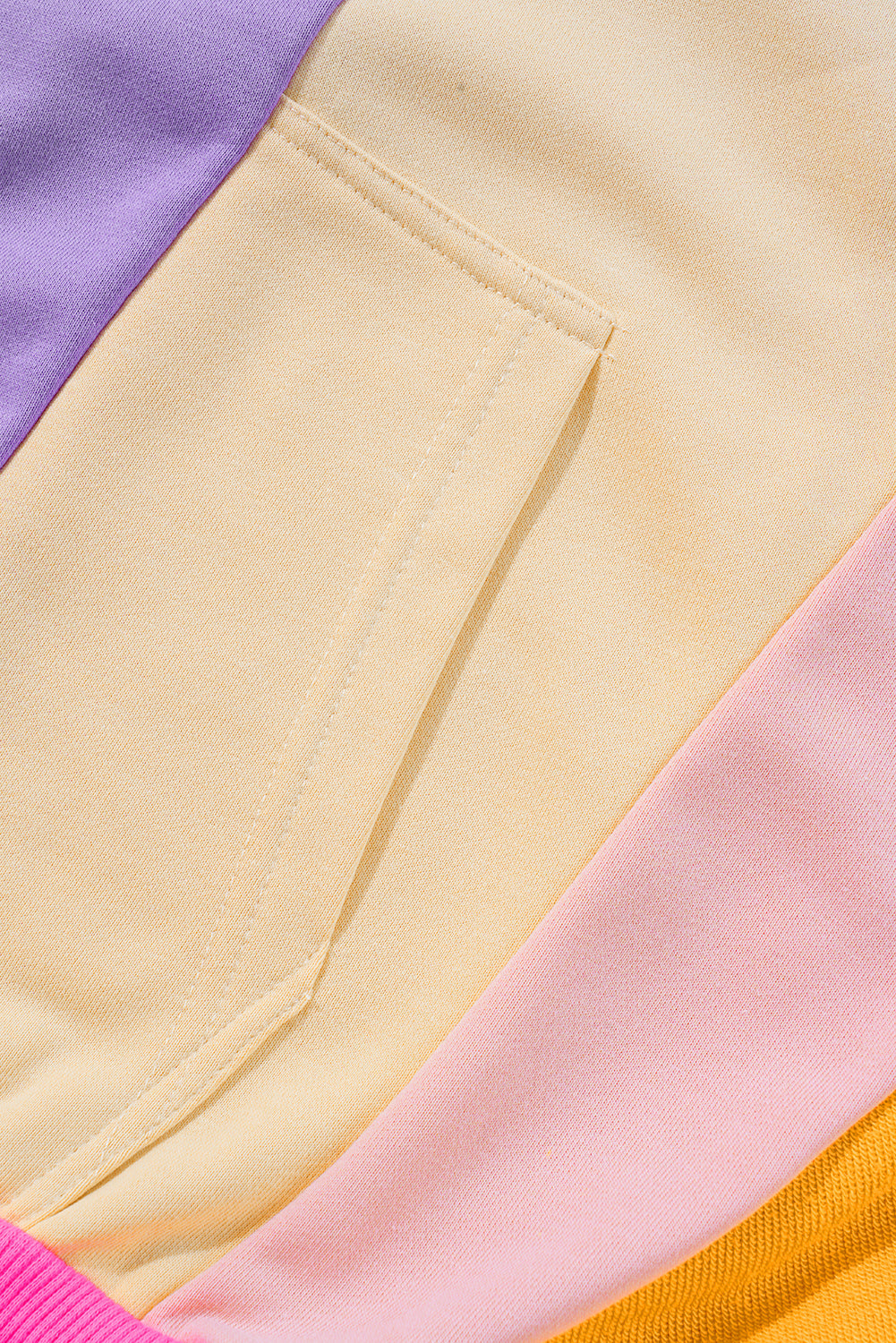 Oversized Colorblock Zip Up Hoodie – Retro Streetwear