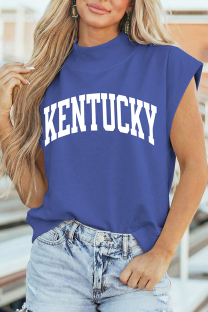 KENTUCKY Graphic Tee Women Sleeveless Summer Top