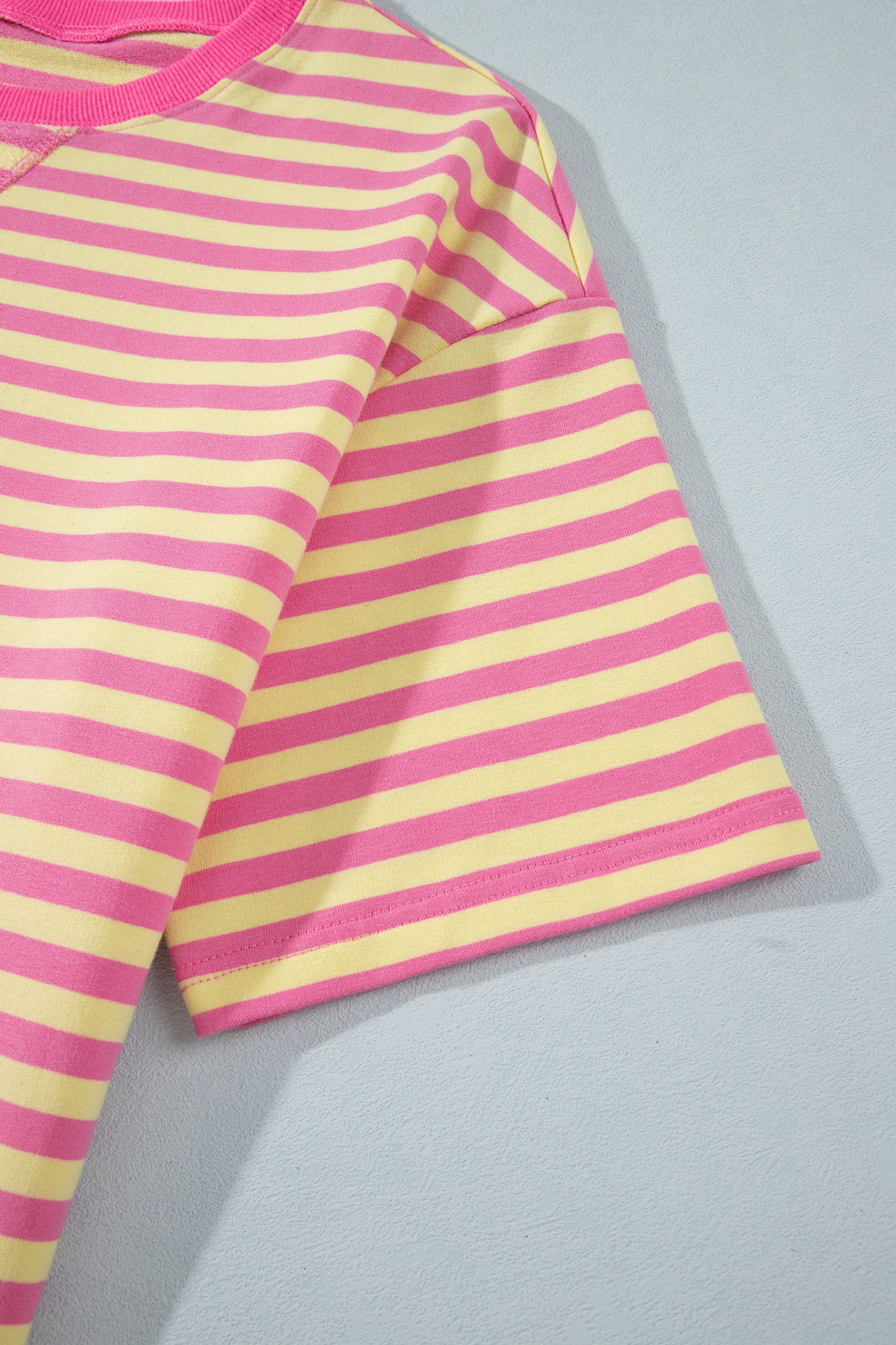 Pink Stripe Wide Leg Lounge Set Women 2 Piece Outfit