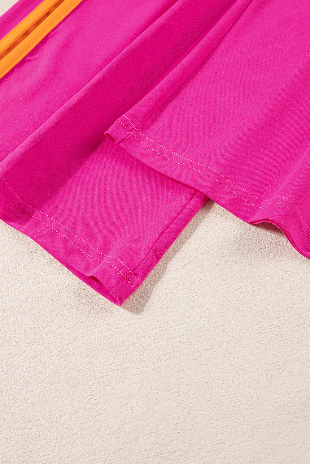Color Block Lounge Set Wide Leg Pants 2 Piece