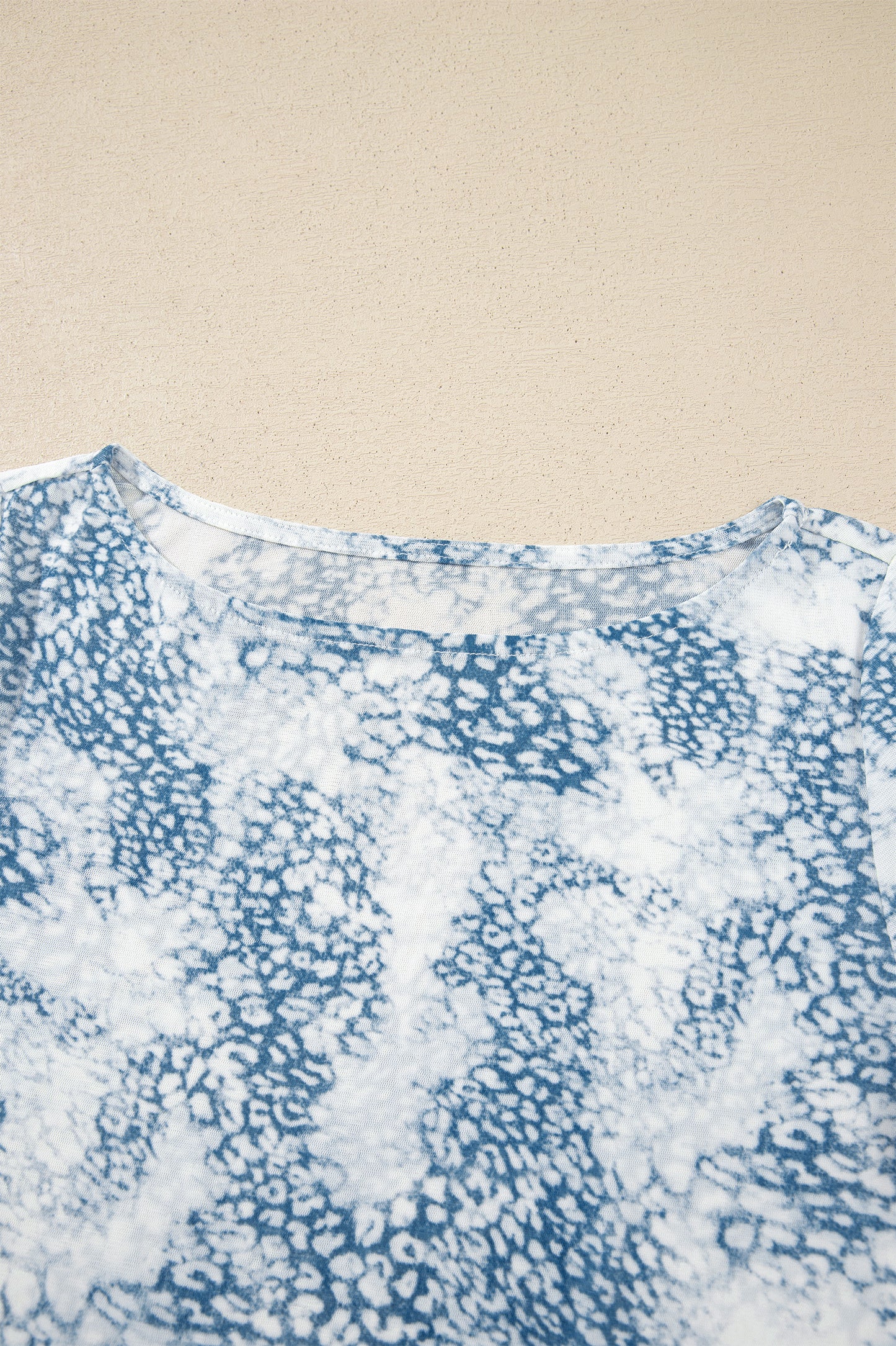 Snakeskin Print Long Sleeve Fitted Top