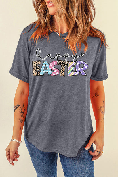 Happy EASTER Graphic Casual Crewneck Spring T Shirt