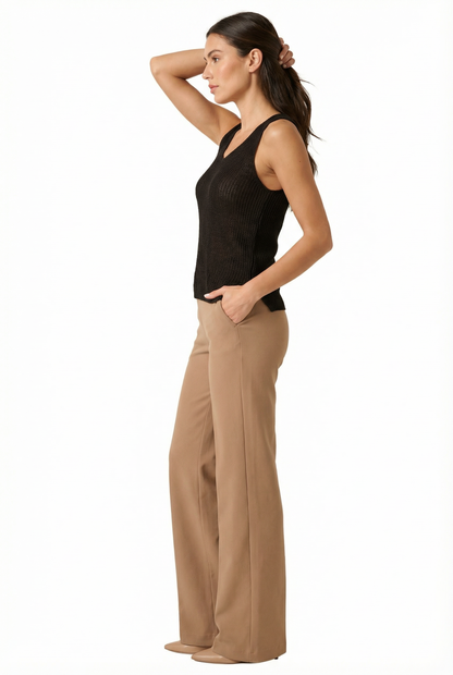 Lightweight Knit V Neck Sleeveless Sweater Tank Top