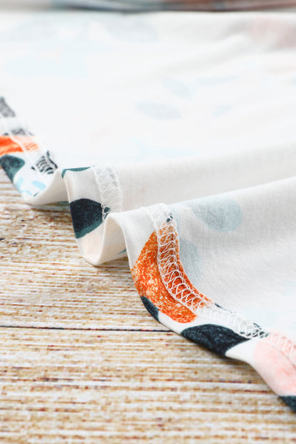 Easter Floral Sleeveless Button Front High Waist Mini Dress