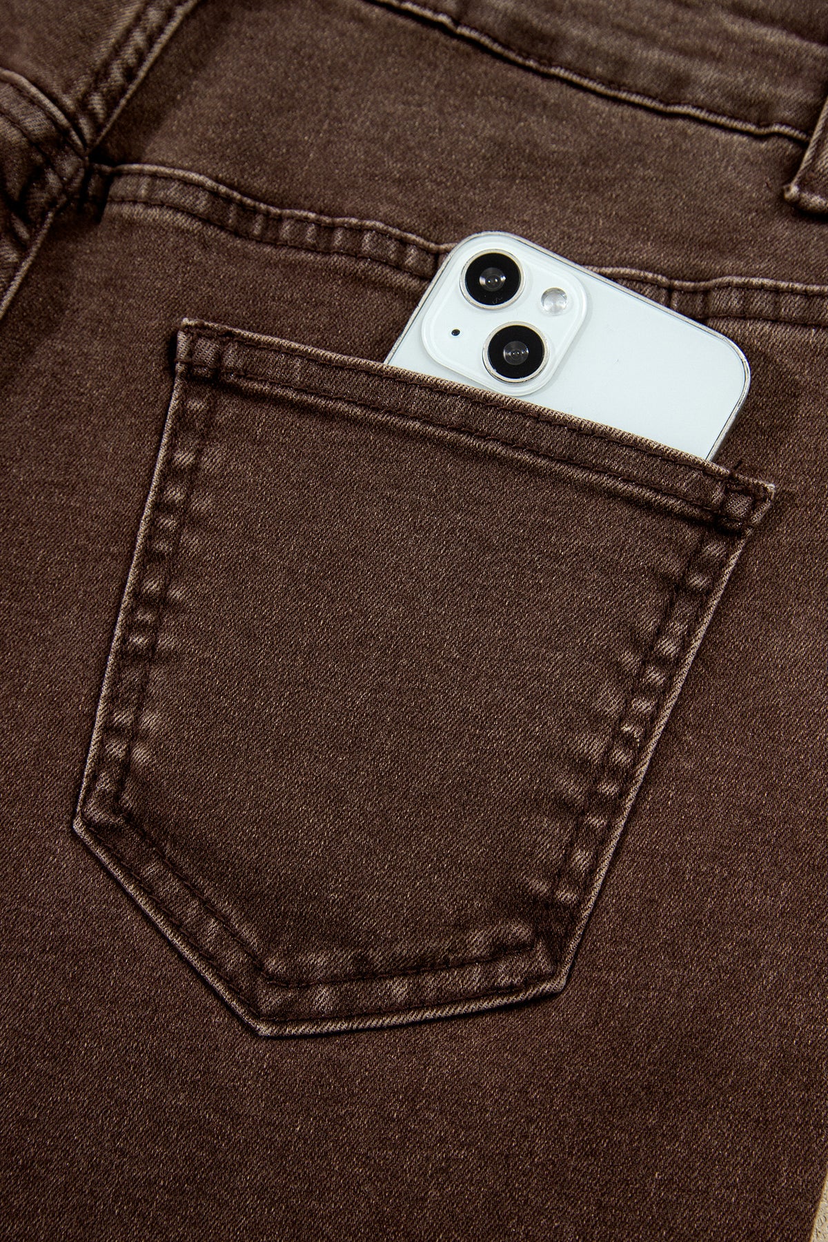 Black Studded Detail Straight Leg Casual Loose Jeans