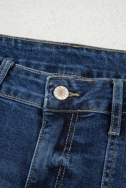 Breen Cropped High Rise Wide Leg Denim Pants