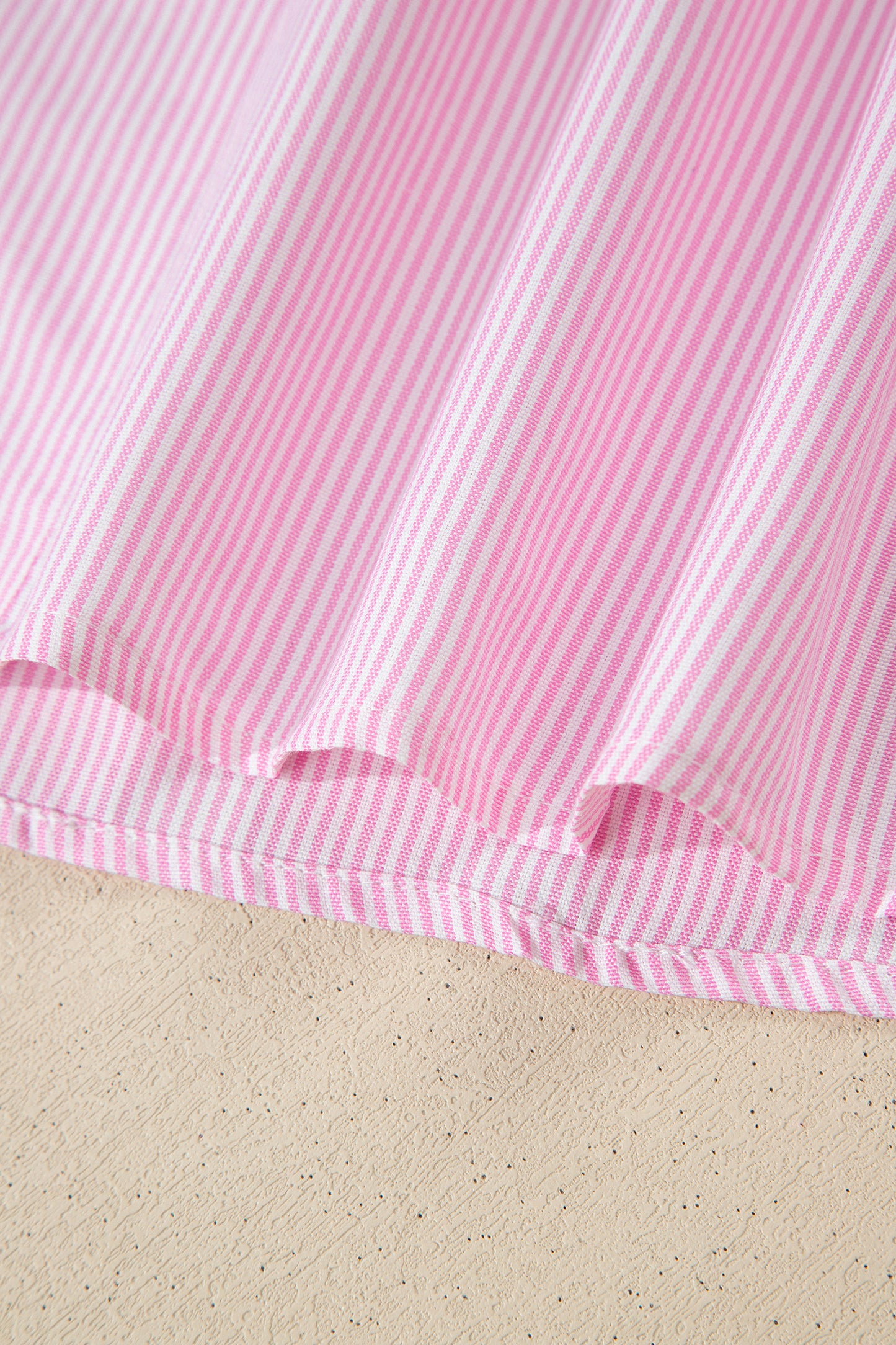 Striped V Neck Short Sleeve Casual Blouse Summer Top