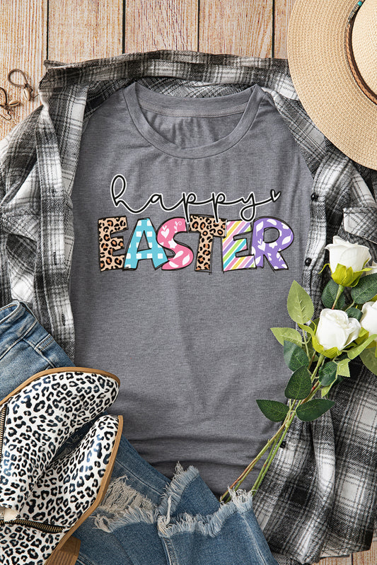 Happy EASTER Graphic Casual Crewneck Spring T Shirt