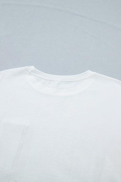 Pocket Tee Women Contrast Denim Pocket Casual T Shirt