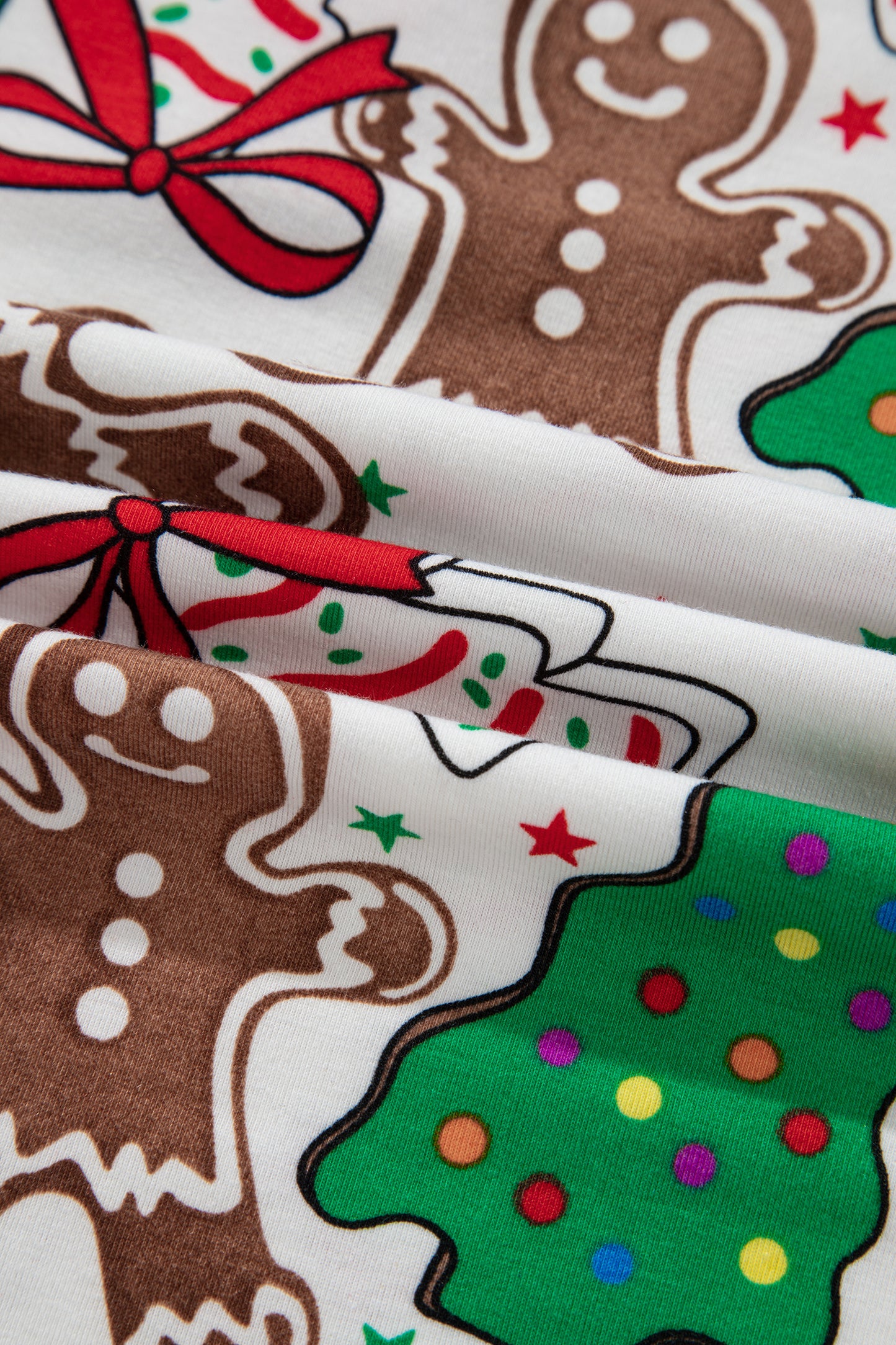 Christmas Tree Print Button Lounge Set for Women 2pcs